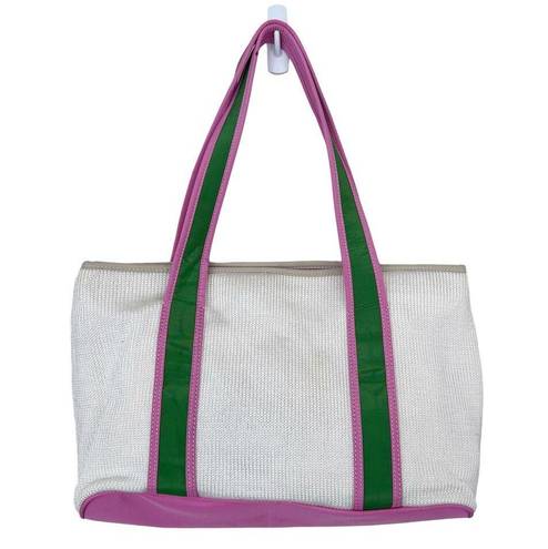 The Sak  White Green Pink Shoulder Tote Bag