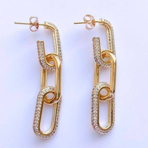 Gold Chain Drop Earrings