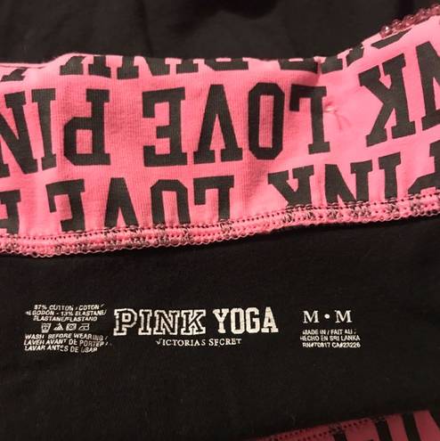 PINK - Victoria's Secret Victoria Secret PINK fold over cropped yoga pants  Size M - $19 - From Kate