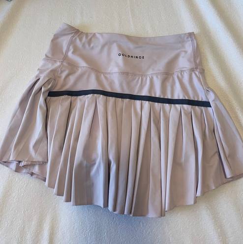 Gold Hinge Pale Pink Pleated Tennis Skirt