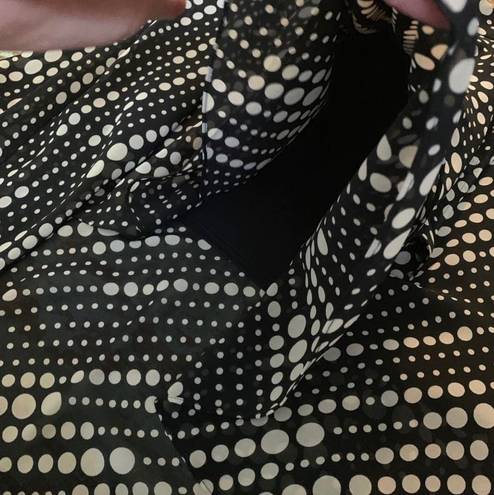 Kenneth Cole Black & White Polka Dot High Low Skirt