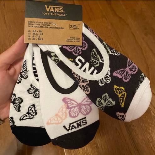 Vans NWT Van’s Butterfly Women's No Show Liner socks - 3 Pack