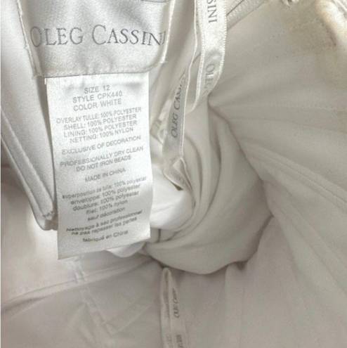 Oleg Cassini  White Strapless Wedding Gown