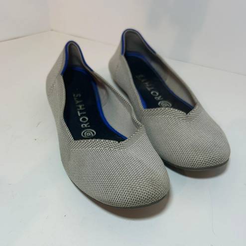 Rothy's The Flat Gray Ballet Flats Round Toe Womens Size 8 Slip On