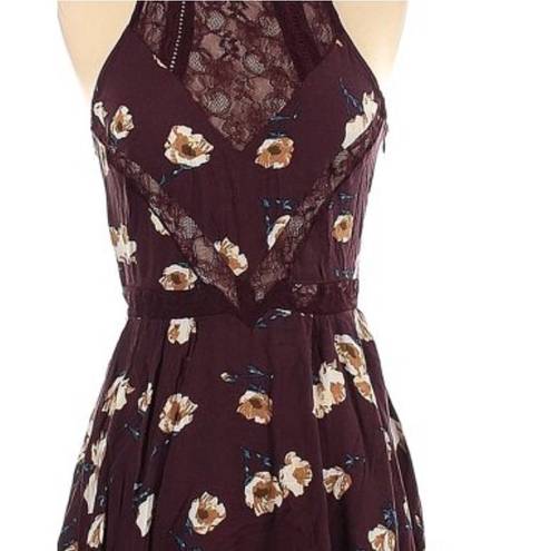 Kendall + Kylie  Maroon Floral Dress