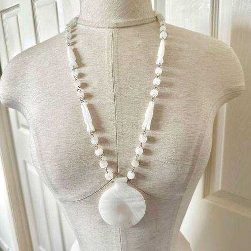 Onyx White  beaded necklace