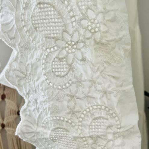 Jason Wu  l dress ivory White Babydoll Tiered lace Tie Shoulder sundress eyelet