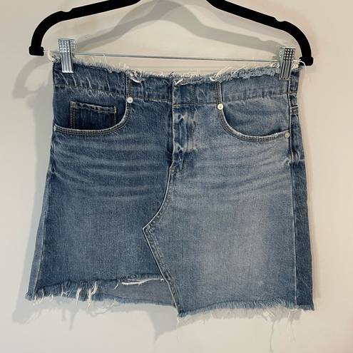 Chelsea and Violet  Two-Tone Distressed Denim Skirt