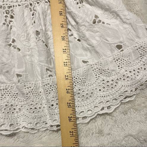 Luna  moon bohemian Gypsy white
lace flower floral top size small