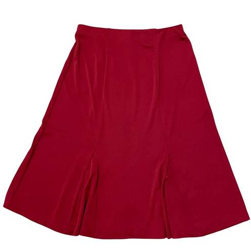 Kathie Lee Collection  Y2K / vintage Skirt Dark Cherry Red Pull On A Line Flare