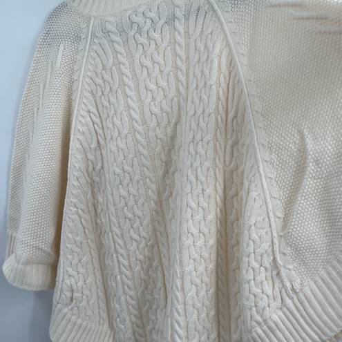 Chico's  white knitted poncho sweater size large/xl