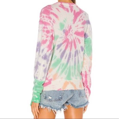 n:philanthropy  Kojak Twist Swirl Tie Dye Pullover Crew Neck Sweatshirt Pink S