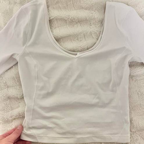 Lululemon White Long Sleeve Align Tank