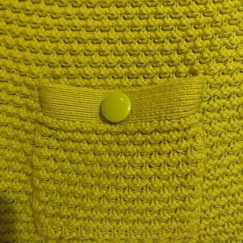 CAbi  Loren Cardigan Size M Button Front LS  Textured Knit Cardigan Sweater Green