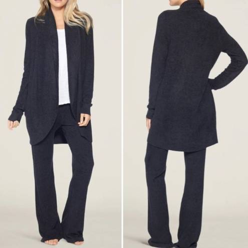 Barefoot Dreams  Cozychic Lite® Circle Cardigan Pockets Black Sweater