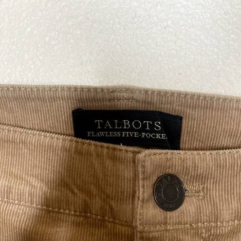 Talbots  Flawless Five Pocket Straight Leg Khaki Corduroy Jeans Pants Size 10