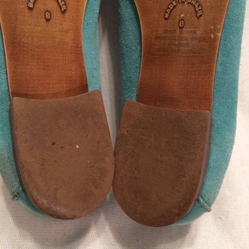 Gap  blue suede kiltie penny ballet Loafer SZ 8