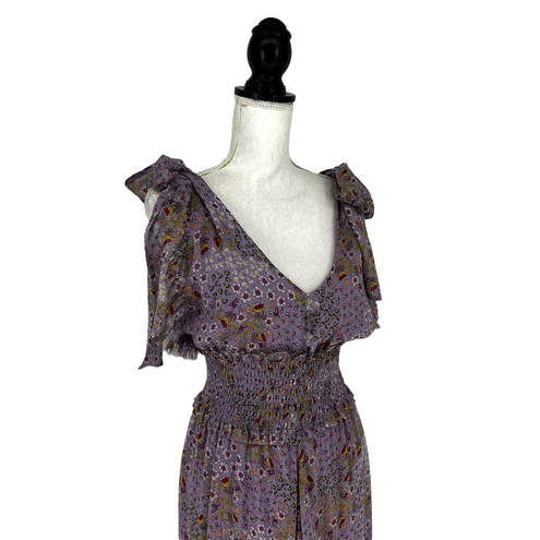 Alexis  Clemence Dress In Purple Bouquet