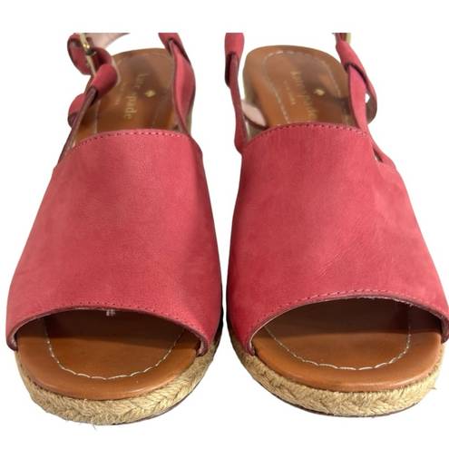 Kate Spade  Espadrille Wedge Sandals Pink 10