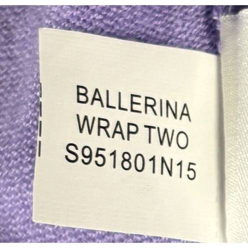 Diane Von Furstenberg  DVF Ballerina Wrap Size P Silk Cashmere Sweater Purple