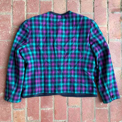 Pendleton Vintage 80s  Houndstooth Wool Jacket