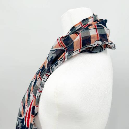 Little Earth  NFL New England Patriots Plaid Gauzy Cotton Logo Infinity Scarf