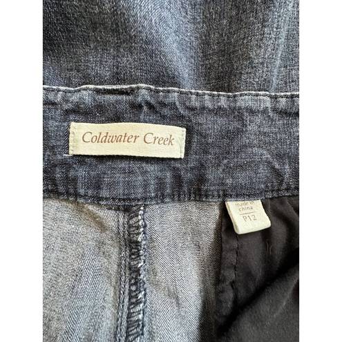 Coldwater Creek  Women Petite Jeans Sz 12 Dark Wash Mid Rise Straight Leg Classic