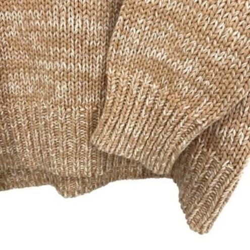 Harper  Puff Sleeve Marled Knit Chunky High Neck Sweater