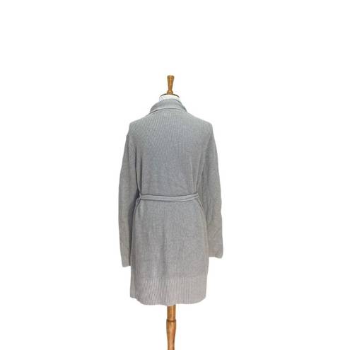 CAbi  Tie Waist Cardigan Gray Size M Minimalist Beach Coastal Boho Stealth Wealth