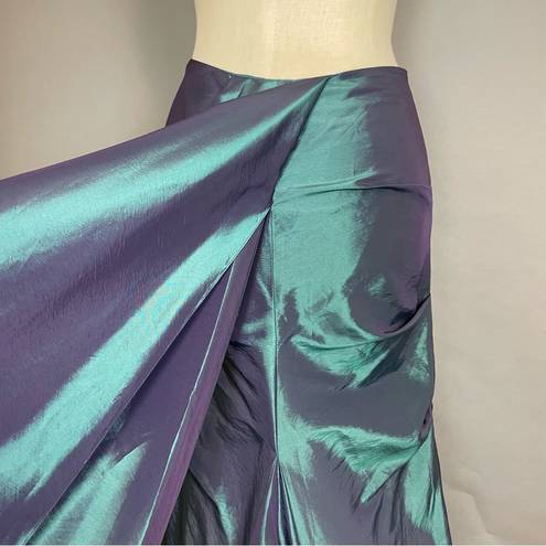 Jovani  Skirt Iridescent Green Purple Train Women‎ Mermaid Shimmer 10 Prom Formal