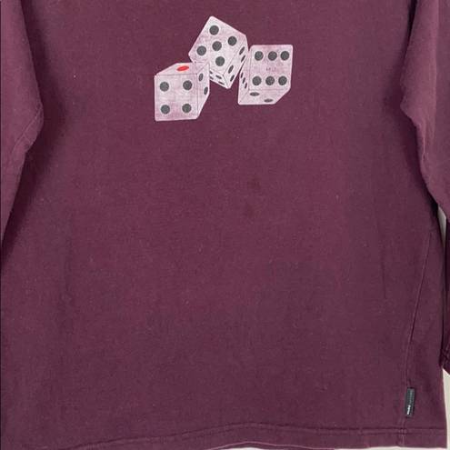 Marc Jacobs  burgundy dice long sleeve tee Medium