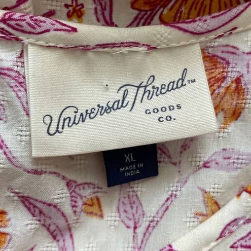 Universal Threads Universal Thread Floral Print Long Balloon Sleeve Blouse Size XL