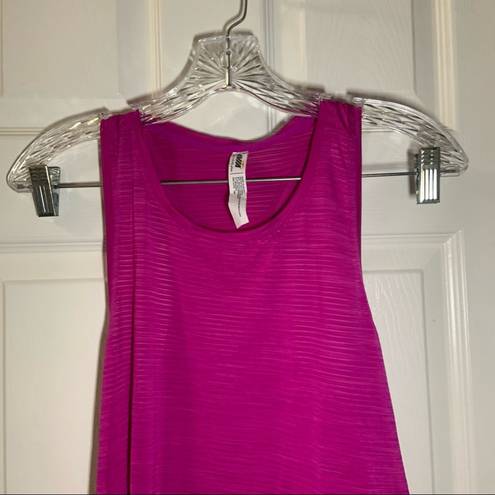 Avia  Pink Striped Semi-Sheer Sleeveless Tank XL