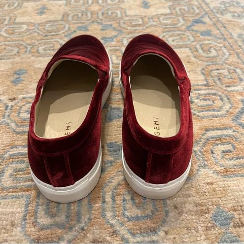 Mulberry M. Gemi Cerchio  Red velvet slip on sneakers | Size 40 / 9