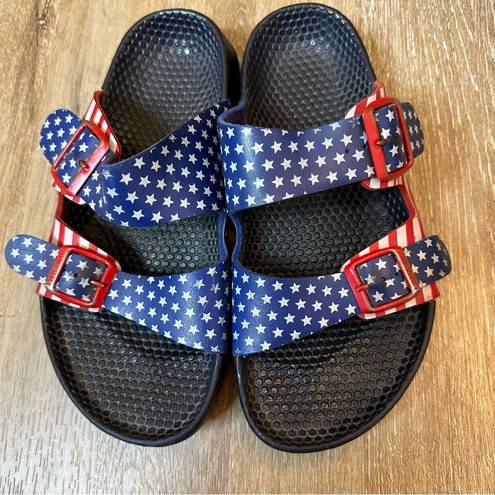 Birkenstock Birkis by  Patriotic Flag Sandals