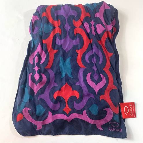 Oscar de la Renta  Silk Scarf - Abstract & Heart Print