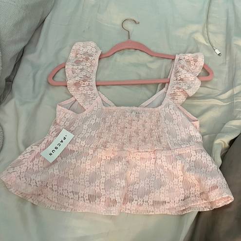 PacSun La Hearts Keyhole Lace Babydoll Top