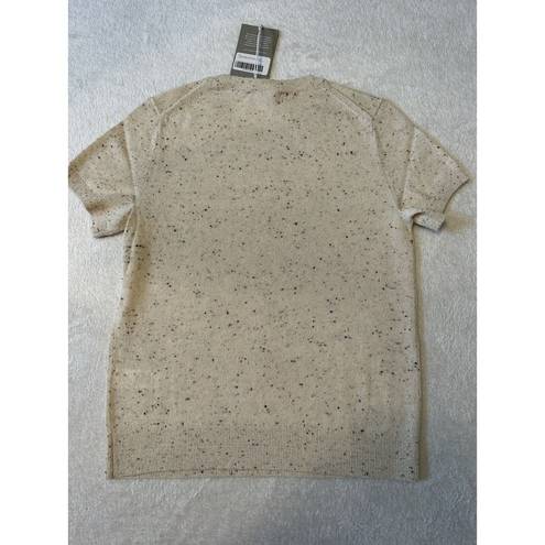 Everlane  The Cashmere Sweater Tee Short Sleeve Beige Speckled Sz M NWT MSRP $90