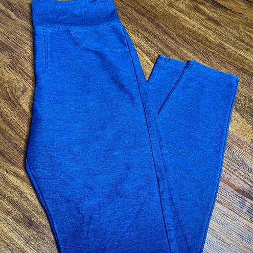 A New Day Blue Indigo Faux Denim Jean Stretchy Leggings