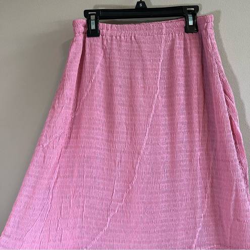 Roma Rossi  Pink Smocked Mermaid Maxi Skirt Medium