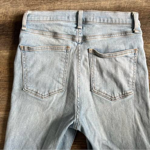 Veronica Beard  Debbie 10" Skinny High Rise Jeans in Air Wash Size 26 Light Wash