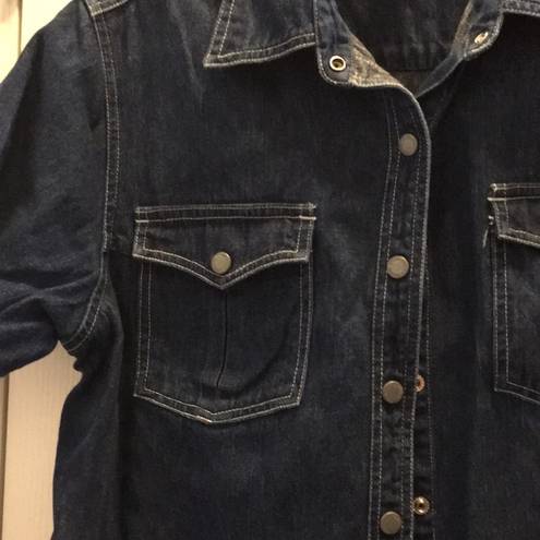 NY Jeans  short sleeved denim jacket large