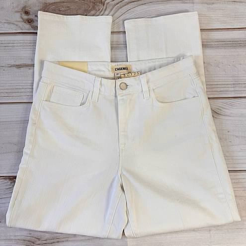 L'Agence NEW L’Agence Nadia High Rise Cropped Straight Blanc White Capri Jeans Size 27/2