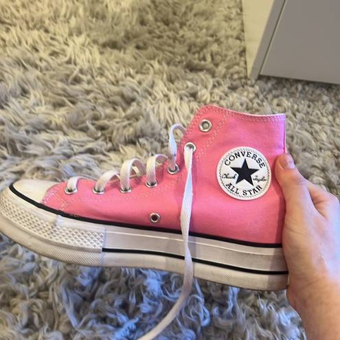 Converse Pink platform chuck taylor 