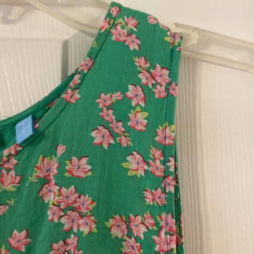 Draper James Deeper James RSVP shirt size S length 22”bust 30” color green with flower design