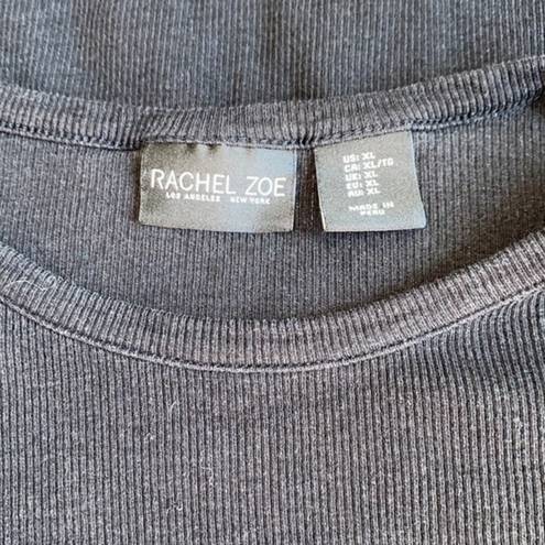 Rachel Zoe Rachel‎ Zoe XL ribbed black Crewneck tee