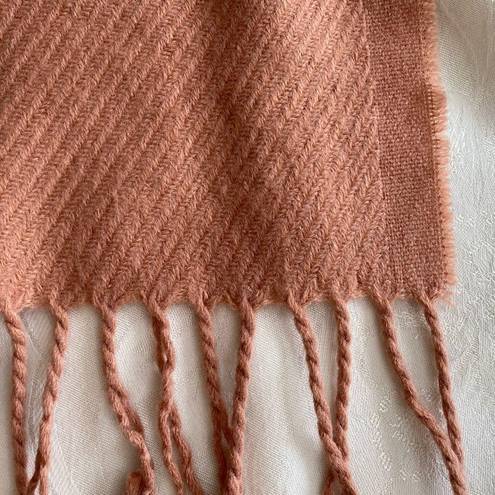 Pieces Blanket Scarf Blush With tassels 26x80