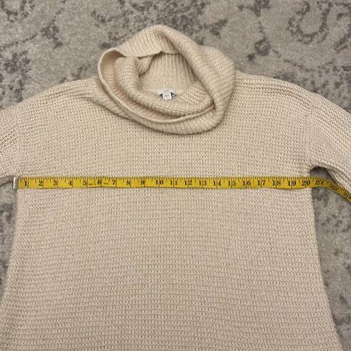 J.Jill  Cream Cowl Neck Knit Sweater Size Small Cotton Blend