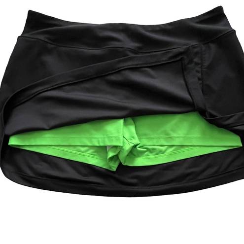 Avia  Black & Lime Green Tennis Skort Size Large