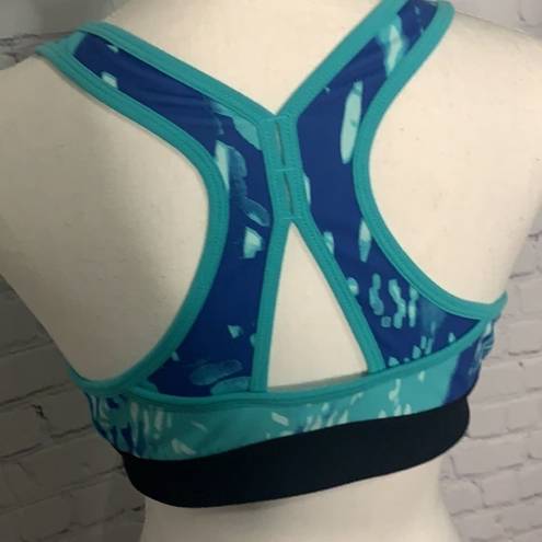 Zella  Teal and Blue Racerback Exercise Bra Size L